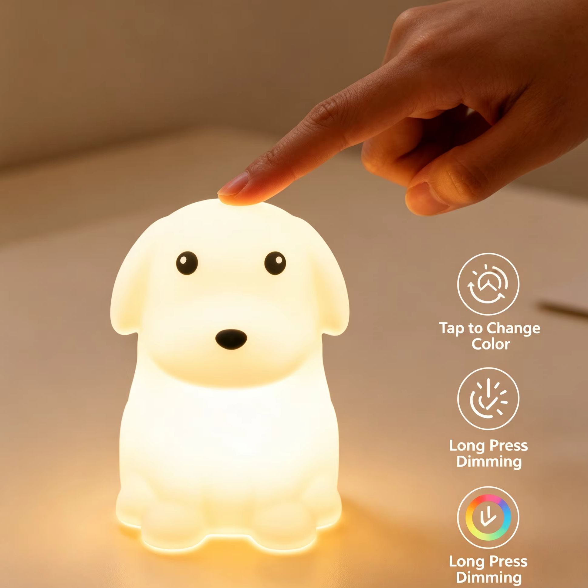 Cute Puppy Silicone Night Ligh - Silicone Tap Washer recension och pris